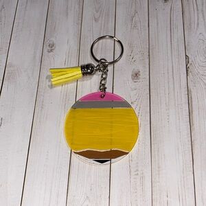 Handmade Pencil Acrylic Keychain